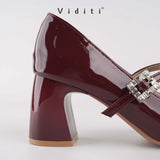 Viditi Flora Block Heels 7 cm | Shoes | Sepatu Import Wanita | Nikahan | Wisuda | Sangjit | Prewed