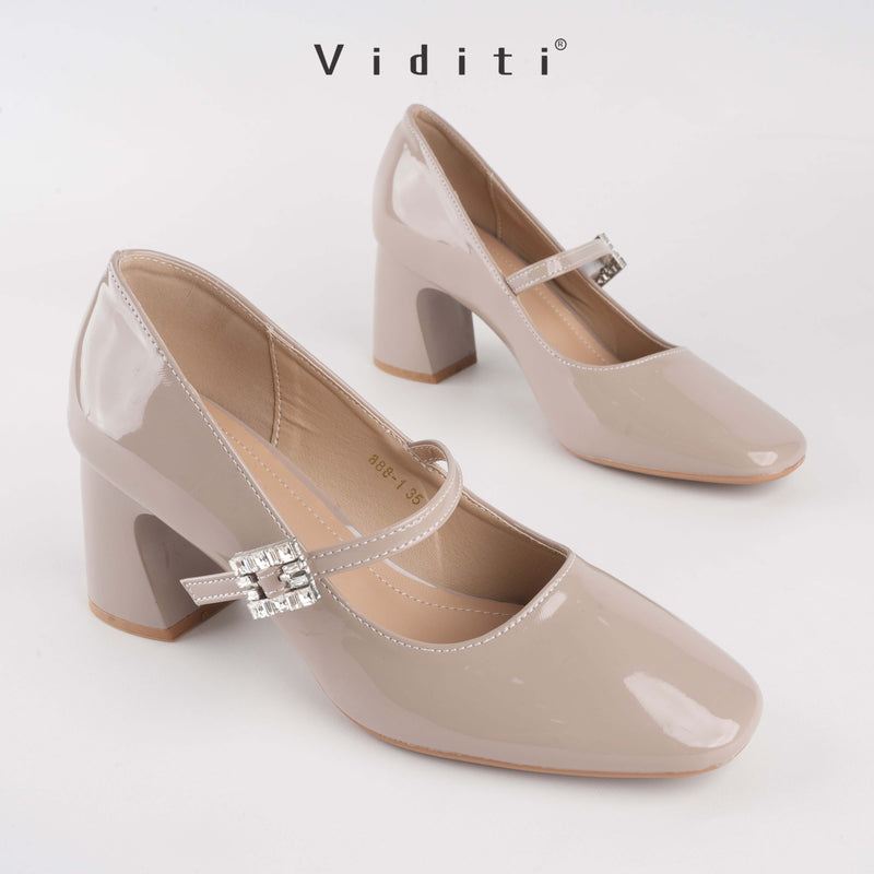Viditi Flora Block Heels 7 cm | Shoes | Sepatu Import Wanita | Nikahan | Wisuda | Sangjit | Prewed