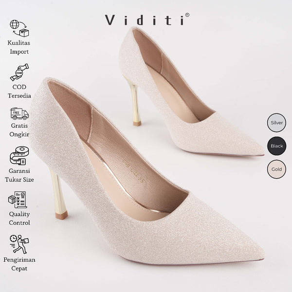 Viditi Davinia High Heels 9 cm | Shoes | Sepatu Import Wanita | Hak Tinggi | Pesta | Wedding