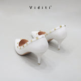 Valencia Leather Heels 6 cm by Viditi