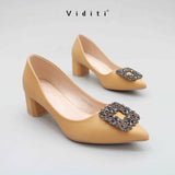 Crystal Block Heels by Viditi