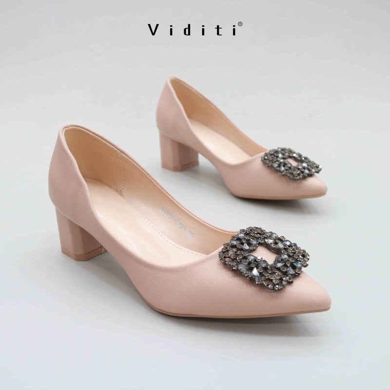 Crystal Block Heels by Viditi