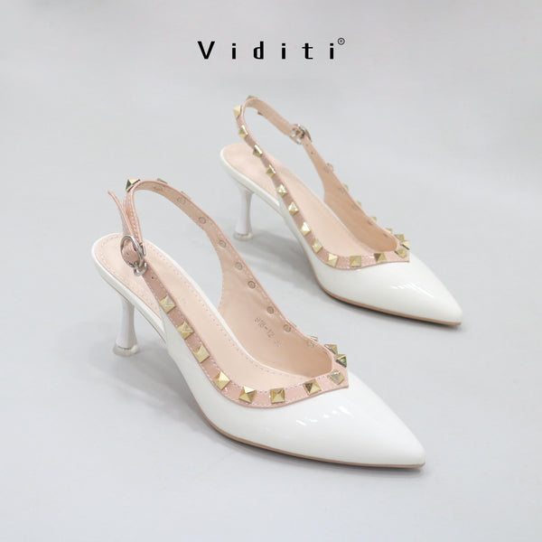 Valencia Glossy Sling Back Heels 7 cm by Viditi