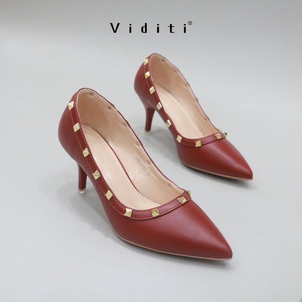 Valencia Leather Heels 6 cm by Viditi